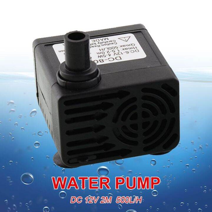 แบล็คมอเตอร์กันน้ำ-dc-12v-2m-ไร้แปรงถ่าน500l-ปั๊มน้ำ-ชั่วโมงปั๊มน้ำในสระปั๊มน้ำคุณภาพสูงการไหลเวียนของน้ำ