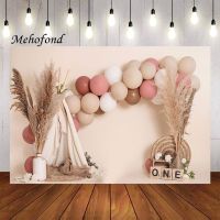 Mehofond Photography Background Pink Bohemian Style Balloon Girl 1st Birthday Party Baby Shower Cake Smash Backdrop Photo Studio Bar  Wine Tools