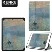 KENKE เคส iPad การ์ตูนมินิมอลลิสต์,เคสกราฟฟิตีสำหรับ iPad 2020 2021 Pro 11 12.9 iPad Mini 5 iPad Pro 10.5 Air 3 iPad Air 4 iPad 10.2 7th 8th 9th Gen 5th 6th 2017-2018พร้อมดินสอฝาหลัง TPU แบบนิ่มยืดหยุ่นได้พร้อมโหมด Sleep/wake อัตโนมัติ