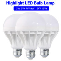 E27 LED Bulb 220V White Light Warm White 3W 5W 7W 9W 12W 15W Suitable For BedroomDiningYard Decoration Lighting Light