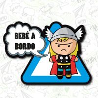 BABY ON BOARD THOR COMIC MARVEL BUMPER VINYL STICKER DECAL CAR AUFKLEBER