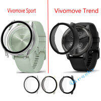 Garmin Vomove นาฬิกาสมาร์ทวอทช์เคสพีซีกรอบกระจกกันรอยสำหรับ VivoMove กีฬาฟิล์มป้องกันขอบแข็งอุปกรณ์เสริม