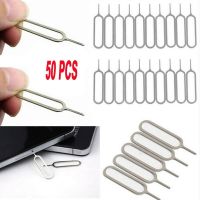 50Pcs Eject Sim Card Tray Open Pin Needle Key Tool Sim Card Tray Pin Eject Tool Universal Cell Phone Sim Cards Accessories SIM Tools