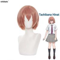 CONTESA ทนความร้อนได้ปุยพร็อพสำหรับคอสเพลย์ชั้น Hinata Tachibana วิกบุรุษสีดำตาข่ายคลุมผมสำหรับใส่วิกช่อผมปลอมวิกผมสังเคราะห์โตเกียว