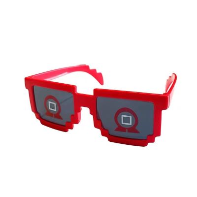 **มาแรง** แว่นตาจากหนังสควิดเกมส์ แว่นตากันแดด แว่นตาแฟชั่น สีแดงสด น้ำหนักเบา สินค้าพร้อมส่งในไทย รุ่น-YY01