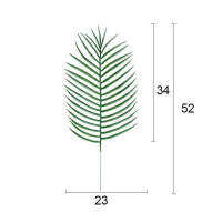 10ชิ้นขนาดใหญ่ใบปาล์มกรีนเนอรี่ F AUX ปาล์ม Fronds ทรอปิคอลพืชเทียมสำหรับฮาวายพรรคป่าตกแต่งงานแต่งงาน