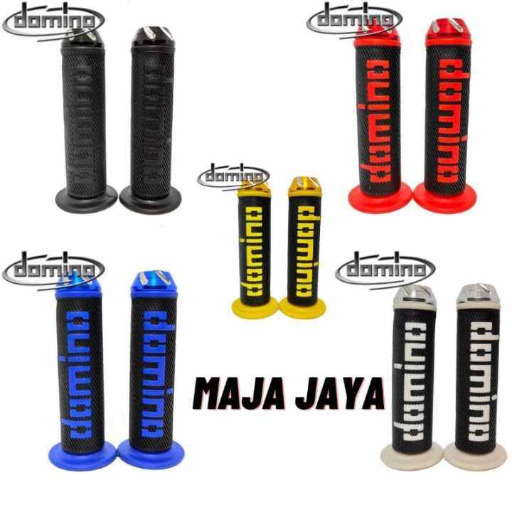 Handgrip Domino Model Bulu Plus Jalu Cnc Bendera Grip Motor Universal Lazada Indonesia