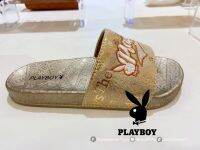 PLAYBOY รองเท้าแตะยางผู้หญิง ลิขสิทธิ์แท้ ดีไซน์ปักอักษรใหญ่