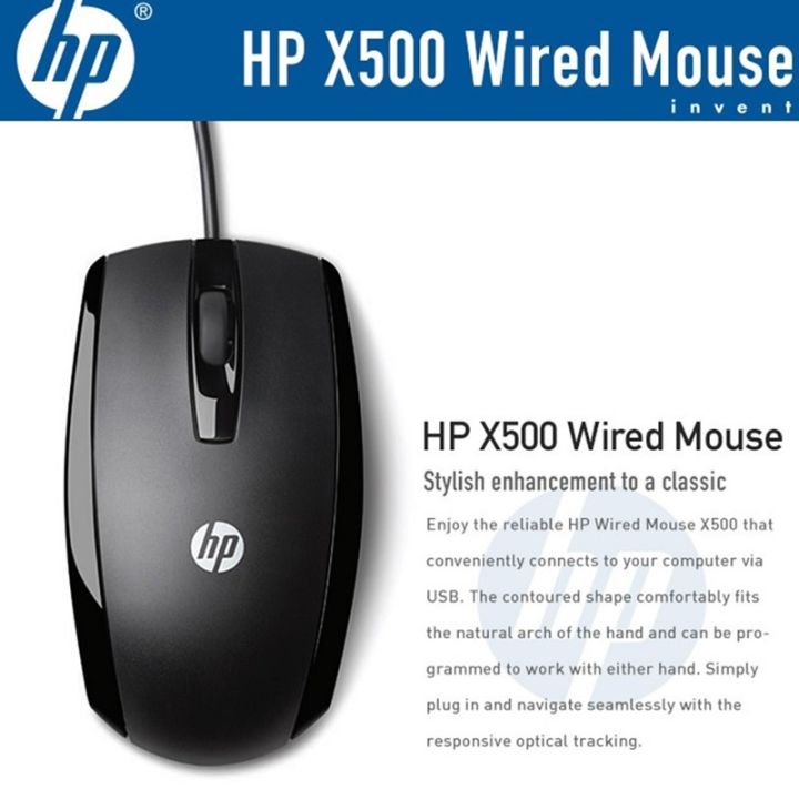 original-hp-x500-optical-wired-usb-mouse-computer-mice-for-pc-laptop