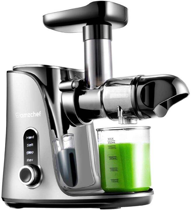 AMZCHEF Masticating Juicer Extractor Slow Juicer Cold Press Juicer Machines With Two Speed Modes