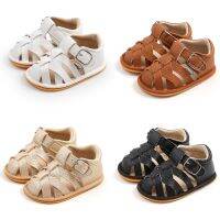 【hot】！ Baby Sandals Rome Soft Leather Toddlers Little Shoes Boys 0-18M Newborns Non-slip