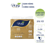 Giấy ăn rút POSY cao cấp THÙNG 24 GÓI, 375 tờ 3 lớp