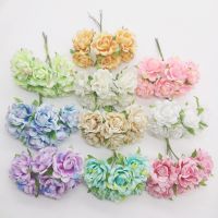 № 6/18PCS Artificial Flowers Silk MINI Roses Bouquet Home Decoration DIY Fake Flower New Year Christmas Garland Wreath Handmade