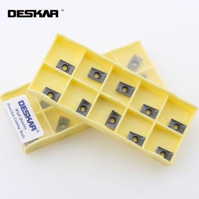 10PCS DESKAR APKT1003PDTR LF6018 Milling Inserts CNC Lathe Cutting Tools Mill Turning Tool For Stainless Steel