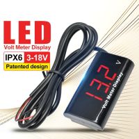 เครื่องทดสอบเครื่องวัดแรงดันไฟฟ้าแบบดิจิตอลขนาดเล็ก2เส้น12V 0.56 เครื่องวัดแรงดันไฟฟ้ากันน้ำ Ipx6สำหรับรถจักรยานยนต์จักรยานแผงมิเตอร์8-18V