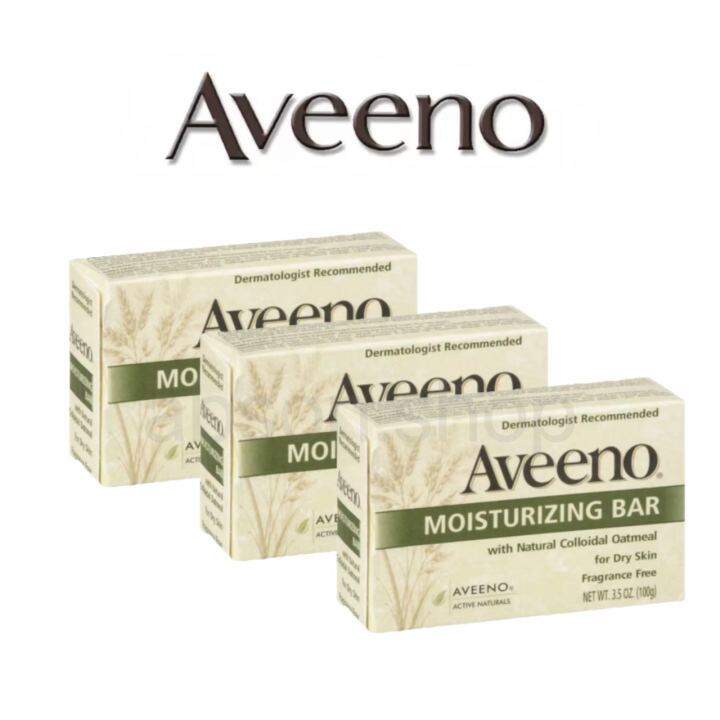 Set Of 3 Aveeno Soap Moisturizing Bar 100g Lazada Ph