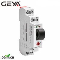 GEYA GRI8-05 AC หรือ DC การตรวจสอบปัจจุบันรีเลย์2A-20A ตรงผ่าน AC24V-240V การป้องกันภายใต้กระแสเกิน