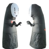 Halloween Carnival Masquerade Show Hayao Miyazaki Cartoon Anime Spirited Away Cosplay Faceless Male Inflatable Costume Jumpsuit