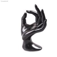 ▧❏✶ 1 Pcs Lady Mannequin Ok Shaped Stand Hand Black Velvet Ring Bracelet Necklace Chain Watch Display Holder Stand 17.5 x 11x 7.5 cm