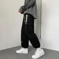 New mens letter printed casual pants【kin18】กางเกงวินเทจ ผช