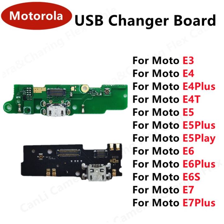 ชาร์จพอร์ตชาร์จขั้วต่อ USB สำหรับ Motorola Moto E3 E4 E4T E4 E6 E7บวก E5 E6เล่นไป E6s แท่นชาร์จบอร์ดเฟล็กซ์