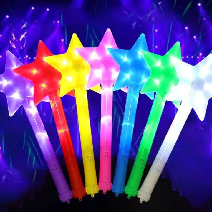 LED Glow Stick Five-pointed Star Sparkling Stick Battery Powered Party ...