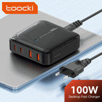 Toocki 100W เครื่องชาร์จ2C2A 4พอร์ตเดสก์ท็อป USB Type C อะแดปเตอร์ชาร์จสำหรับเร็วที่ชาร์จเร็ว iPhone iPad Huawei Xiaomi Samsung Macbook