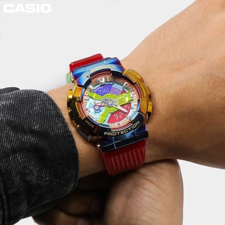 สินค้าขายดี-คาสิโอ-นาฬิกาผู้ชาย-g-shock-รุ่น-gm-110rb-1a-สายเรซิน-รับประกัน1ปี