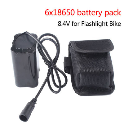 12800mAh 18650 8.4V Waterproof 6x18650 Rechargeable Lithium T6 Auto Lamp Bicycle Headlights Bike Cells