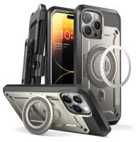 SUPCASE เคสด้วงยูนิคอร์น Pro Mag สำหรับ iPhone 15 Pro Max 6.7นิ้วเข้ากันได้กับเคส MagSafe เต็มรูปแบบทนทานพร้อมอุปกรณ์ป้องกันหน้าจอในตัวและขาตั้งและคลิปเข็มขัด