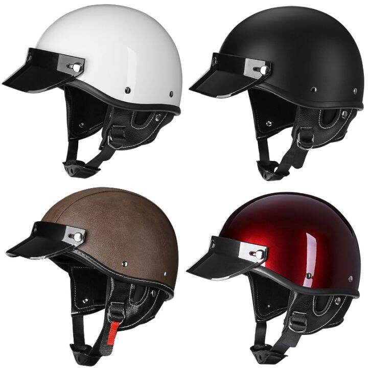 Motorcycle Helmet 3/4 Open Face Vintage Casco Moto Jet Scooter Bike
