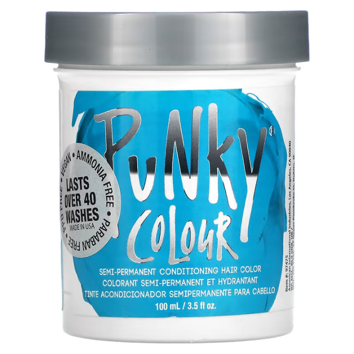 Punky Colour, Semi-Permanent Conditioning Hair Color, Turquoise, 3.5 fl ...