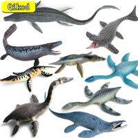 โมเดลไดโนเสาร์สัตว์จำลองสิ่งมีชีวิตในทะเลมหาสมุทร Plesiosaur Mosasaurus หุ่นแอ็คชั่นจูราสสิกไดโนซอรัสโมเดลโลกของเล่นเด็ก