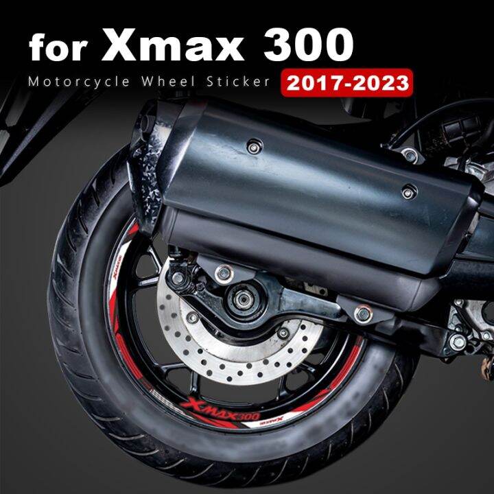 ↂ Motorcycle Wheel Sticker Waterproof Rim Stripe Xmax 300 Accessories