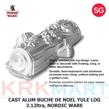 Nordic Ware Cast Aluminum Buche De Noel Yule Log Cake Pan