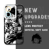 คริสตัล Luffy Zoro Ace Hancock ทำจากคริสตัลกันกระแทกของแท้สำหรับ Vivo Y22 Y22S เคสมือถือใสคลุมทั้งหมดป้องกันกล้อง