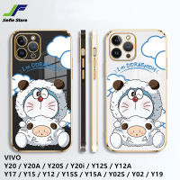 เคสดีไซน์ใหม่เคสมือถือ TPU โดราเอมอนลายการ์ตูนสำหรับ VIVO Y20 / Y20A / Y20S / Y20i / Y12S / Y12A / Y17 / Y15 / Y12 / Y15S / Y15A / Y02S / Y02/Y19แกะน่ารักเพลงแมวกรอบป้องกันแรงกระเทือน