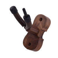 Wall Mount ไวโอลิน Fiddle Viola Hanger Hook Keeper พร้อมที่วางโบว์เบาะยางฐานไม้