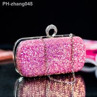【YD】 Evening Pink Clutch Purse Handbags 2022 New Fashion Designer Luxury Crossbody Small