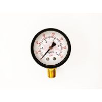 เกจวัดแรงดัน (Pressure gauge) หน้าปัด 2 นิ้ว เกลียว 1/4 นิ้ว ออกล่าง สินค้าไต้หวันแท้