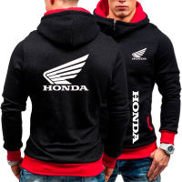 2021 New Men’s Hoodie Honda Car Logo Print Diagonal Zipper Hoodie Sweatshirt Men Sportswear Streetwear Pullover Men Clothing