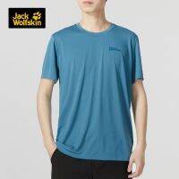 JACK WOLFSKIN Wolf Claw Short-Sleeved Mens 2023 Summer New Running Breathable Sportswear Fitness Training Quick-Drying T-Shirt 5819153