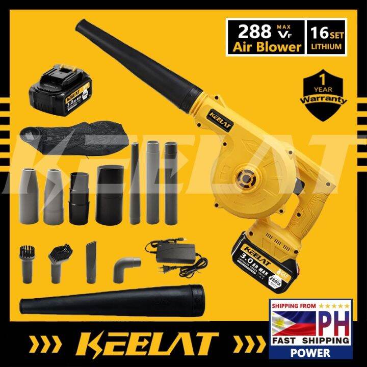 KEELAT Electric Air Blower Leaf Cordless Battery Vacuum Blower Vacuum