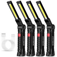 ✎㍿✿ New Portable COB LED Flashlight USB Rechargeable Work Light Magnetic Lanterna Hanging Lamp with Built-in Battery Camping Torch