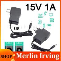 Merlin Irving Shop 5.5mmx2.5mm 15volt Switching Power Supplies AC 100V-240V DC Power Supply Adapter 15V 1A 1000ma Converter