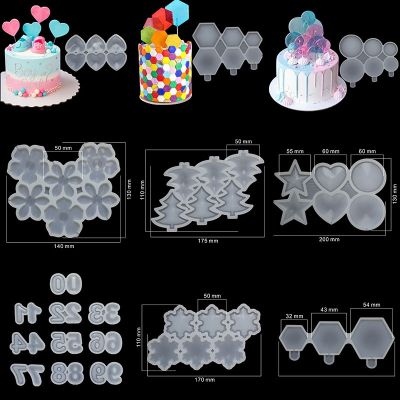 Lollipop Silicone Mold Star/Heart/Round Chocolate Candy Sugar Cake Moulds Birthday Cake Decorating Form Tool Bake Accessories