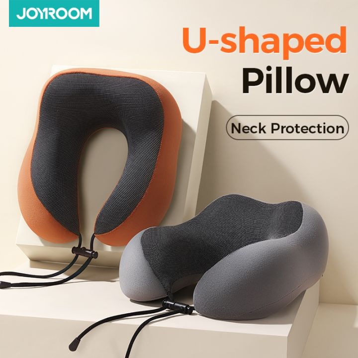 Massaging Neck Pillow U-Shaped Memory Foam Travel Pillow Massager