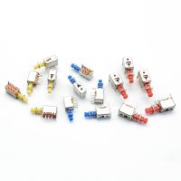 5pcs Right Angle PCB Latching Push Button Switch DPDT Double Pole 6 Pin self-locking key power switches red blue yellow A03/04