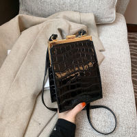 Crocodile Pattern Clip Women Shoulder Bag Fashion Alligator Crossbody Bags for Women 2021 Designer Small Pu Leather Womens Bag