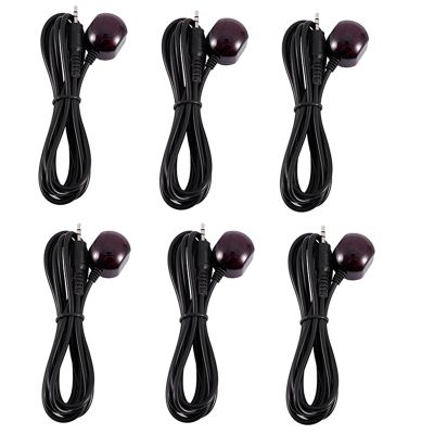 6Pcs 2.5mm Ir Infrared Remote Control Receiver Extension Cord Cable for Ir Receiver Emitter Extender Repeater System
